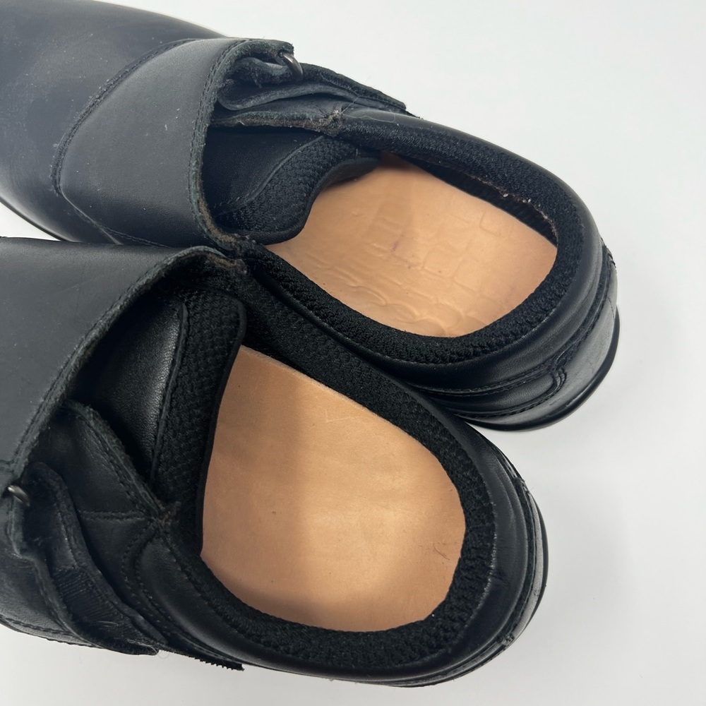 Women’s Black Orthopedic Velcro Strap Shoes Leather Sneakers Round Toe Comfy mom - Picture 7 of 17